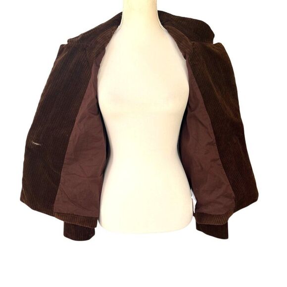 Madewell NWT Women's Corduroy Crop Dorset Blazer Jacket Brown Size Small - Picture 4 of 10